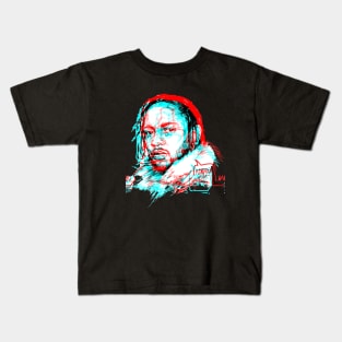 KENDRICK LAMAR GLITCHED 3D Kids T-Shirt